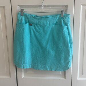 Women's Turquoise Solid Skort Size 10